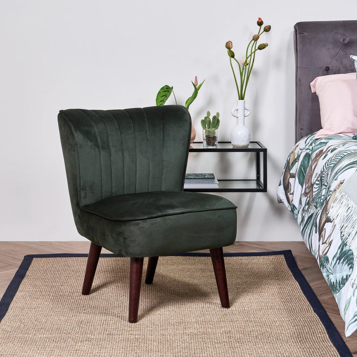 Hattie accent chair - green velvet
