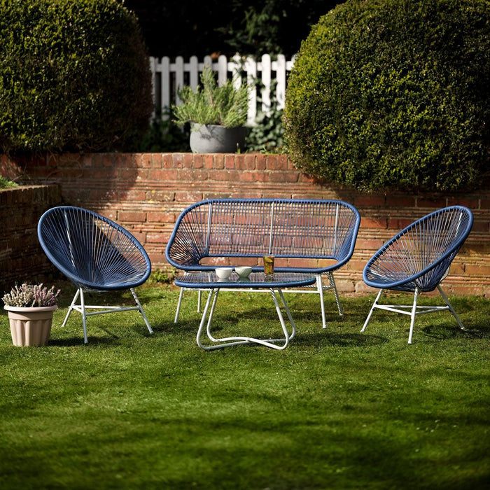 Hebe garden sofa set - navy blue - Laura James