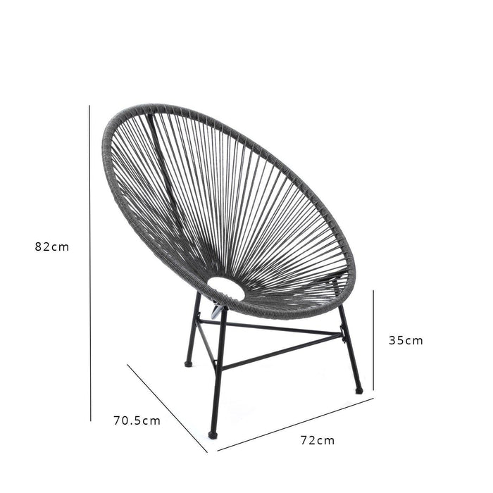 Hebe string bistro set - grey - Laura James