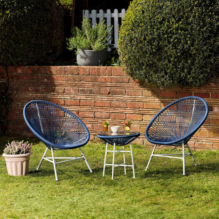 Hebe String Bistro Set - Navy Blue - Laura James