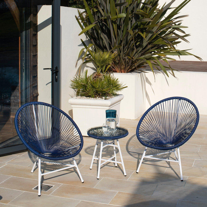 Hebe String Bistro Set - Navy Blue - Laura James