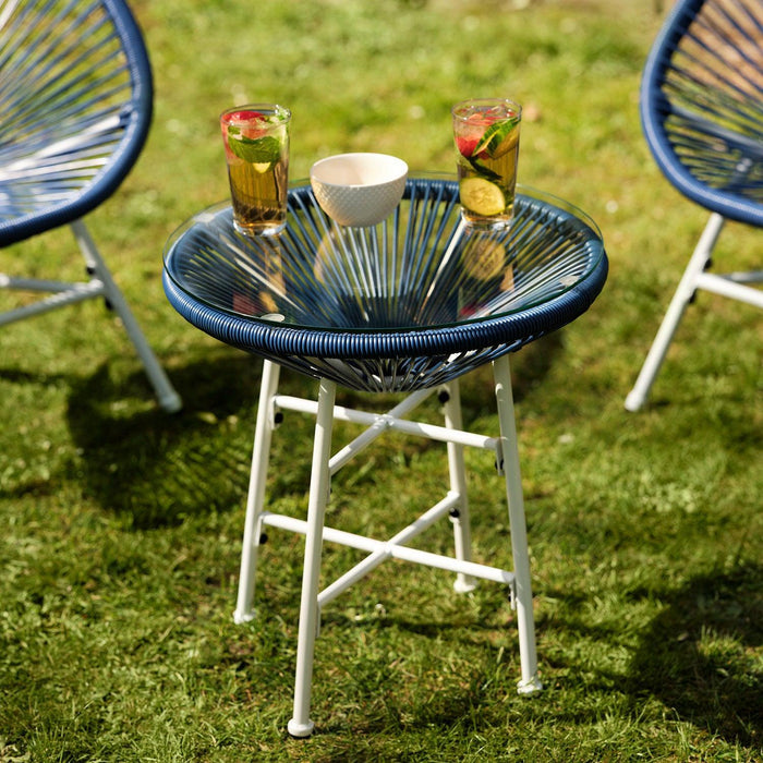 Outlet - Hebe String Bistro Set - Navy Blue - Laura James