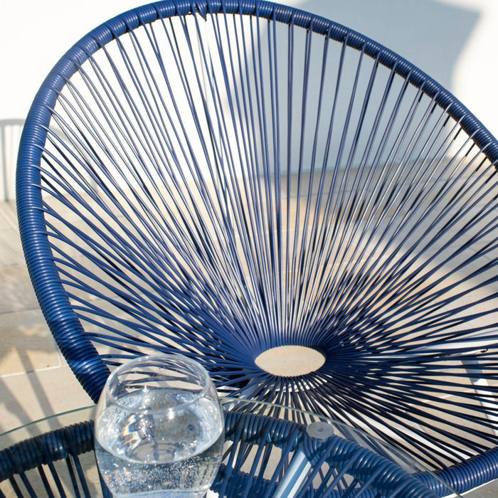 Hebe String Bistro Set - Navy Blue - Laura James