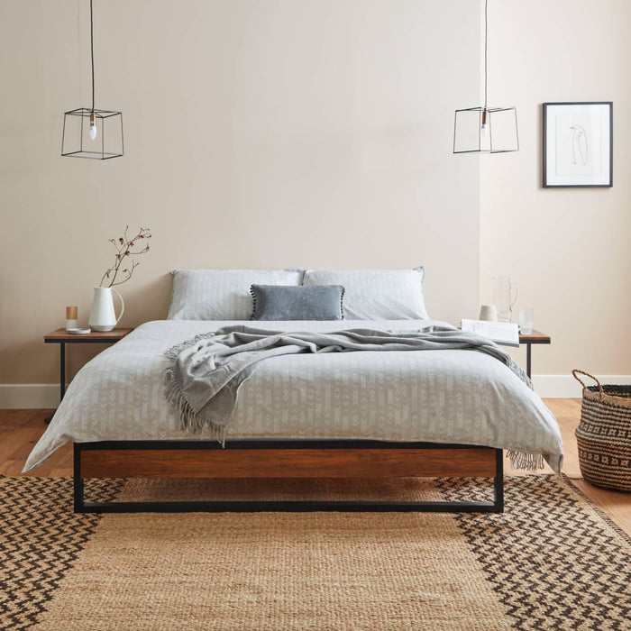 Outlet - Heeley Metal And Wood Bed Double - Laura James