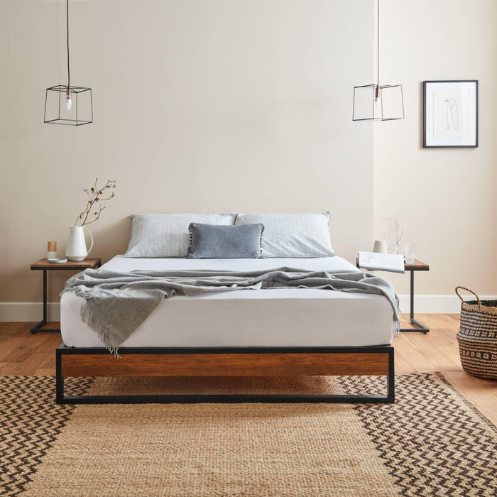 Outlet - Heeley Metal And Wood Bed Double - Laura James