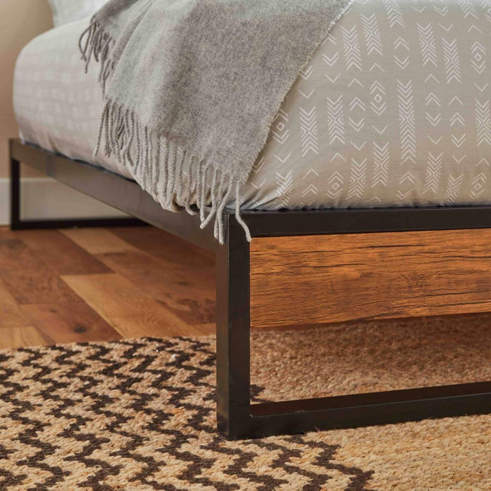 Outlet - Heeley Metal And Wood Bed Double - Laura James