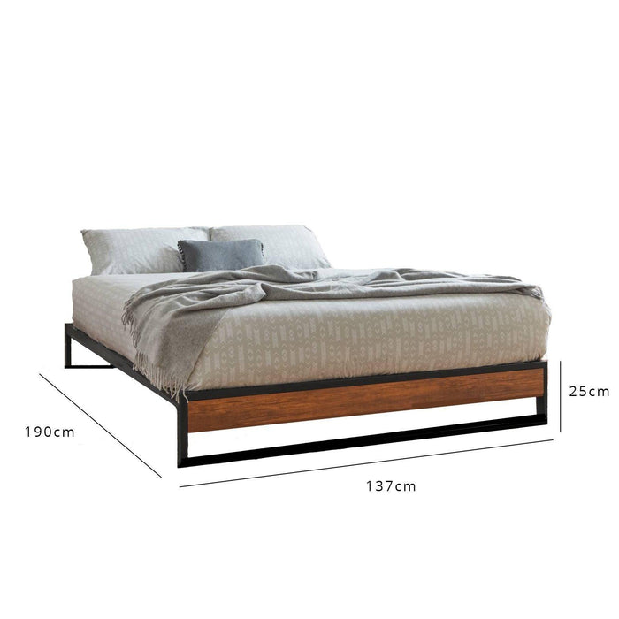 Outlet - Heeley Metal And Wood Bed Double - Laura James