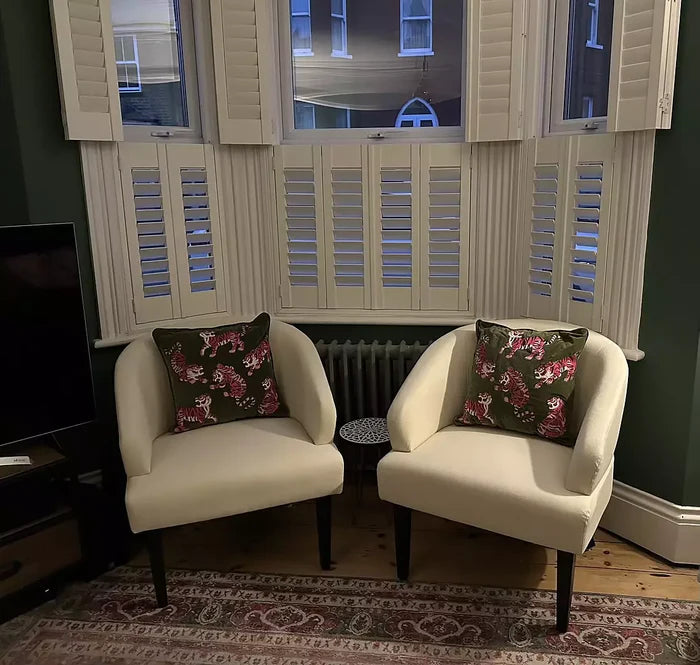 Henriette Occasional Chair - Ivory Woolly Twill - Laura James