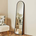 Outlet - Arch Full Length Leaning/Wall Mirror Black - Laura James