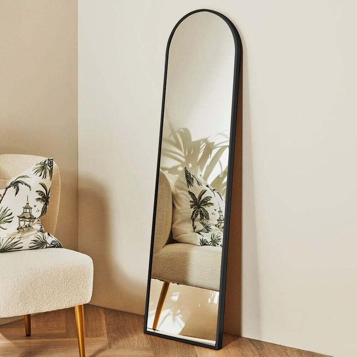 Outlet - Arch Full Length Leaning/Wall Mirror Black - Laura James