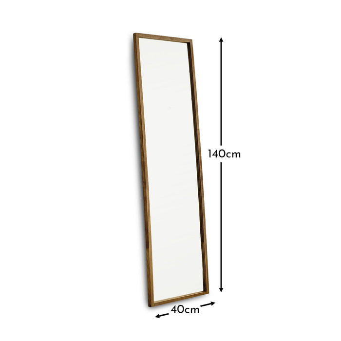 Hensall 140x40cm Wooden Mirror - Natural - Laura James