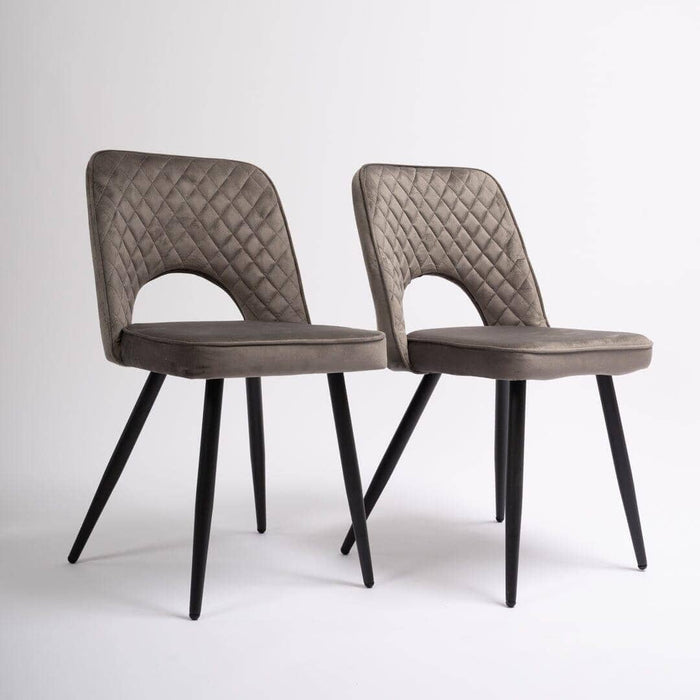 Hope dining chair - set of 2 - dark grey - Laura James
