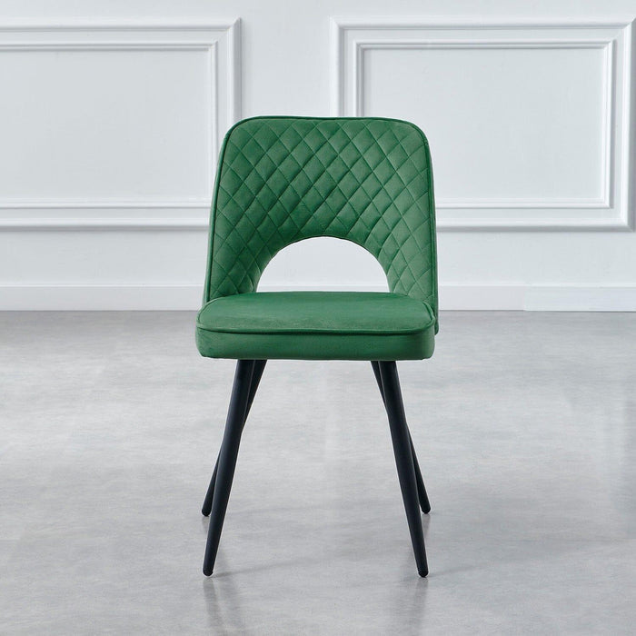 Outlet - Hope Dining Chair - Set of 2 - Dark Green - Laura James