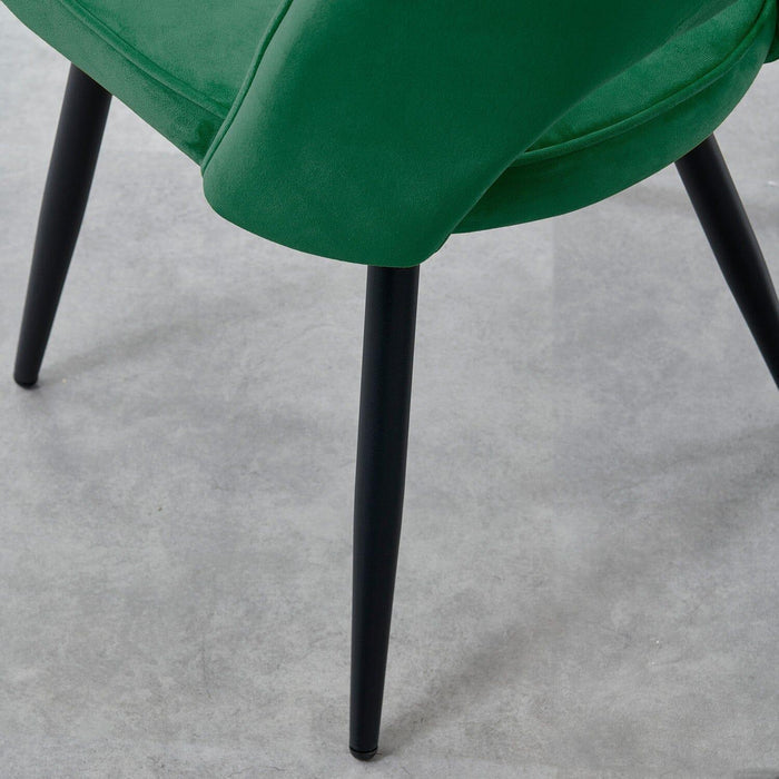 Outlet - Hope Dining Chair - Set of 2 - Dark Green - Laura James