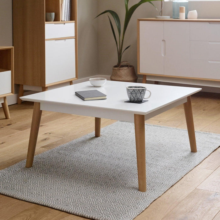 Hulra square coffee table - white - Laura James