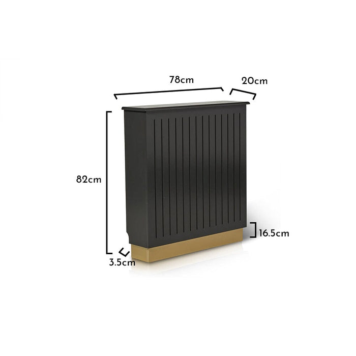 Iliana Small Radiator Cover in Charcoal Grey - Laura James