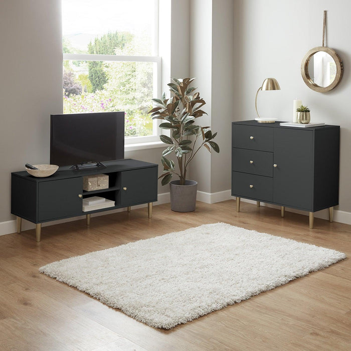 Iliana TV Unit - charcoal grey - Laura James
