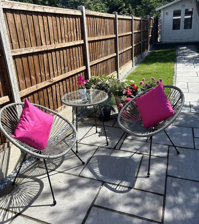 Outlet - Indra String Bistro Set - Grey