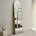 Ingham 170x50cm Full Length Arch Mirror  - Gold - Laura James