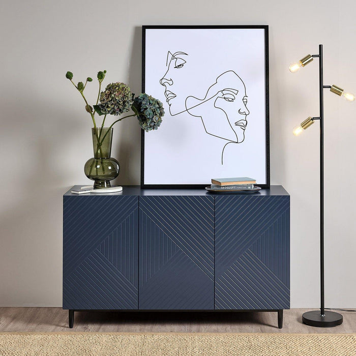Jack sideboard - geometric - blue - Laura James