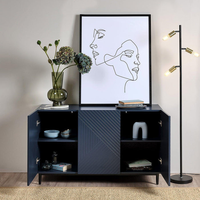 Jack sideboard - geometric - blue - Laura James