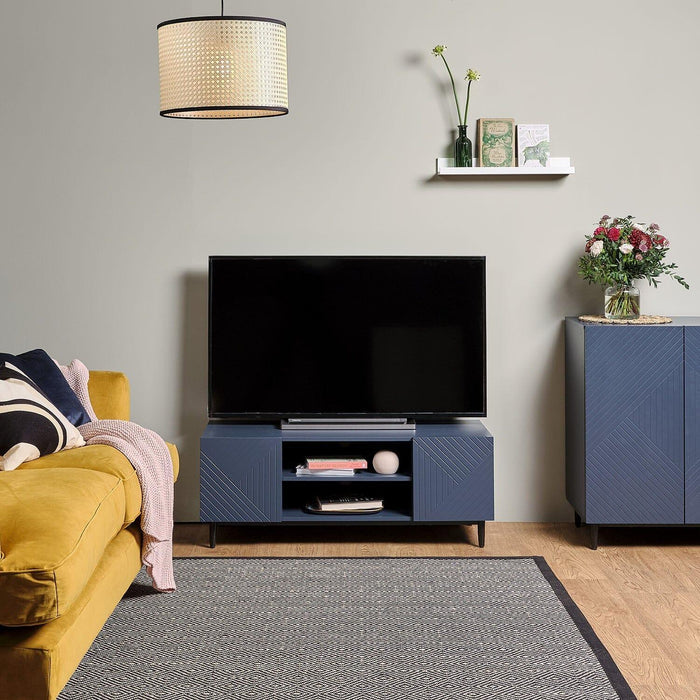 Outlet - Jack TV unit - geometric - blue - Laura James