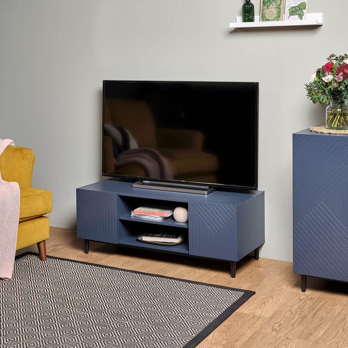 Outlet - Jack TV unit - geometric - blue - Laura James