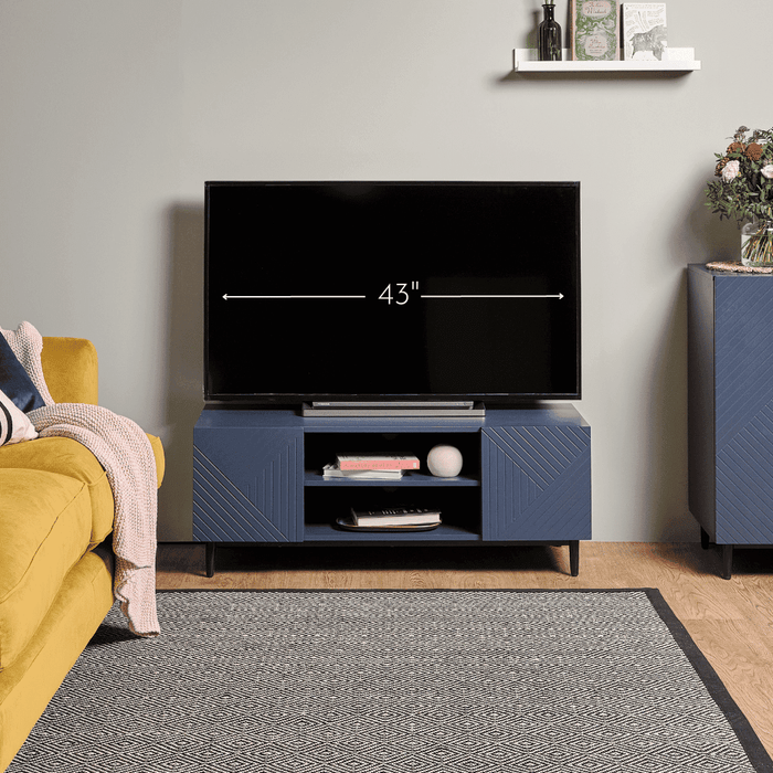 Outlet - Jack TV unit - geometric - blue - Laura James
