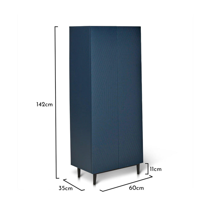 Jack shoe cabinet - geometric - blue - Laura James