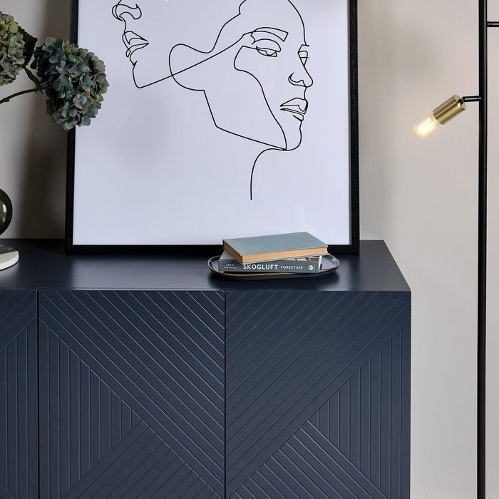 Jack sideboard - geometric - blue - Laura James