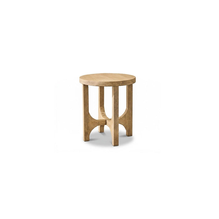 Jade Round Side Table - Chalked Mango Wood - Laura James