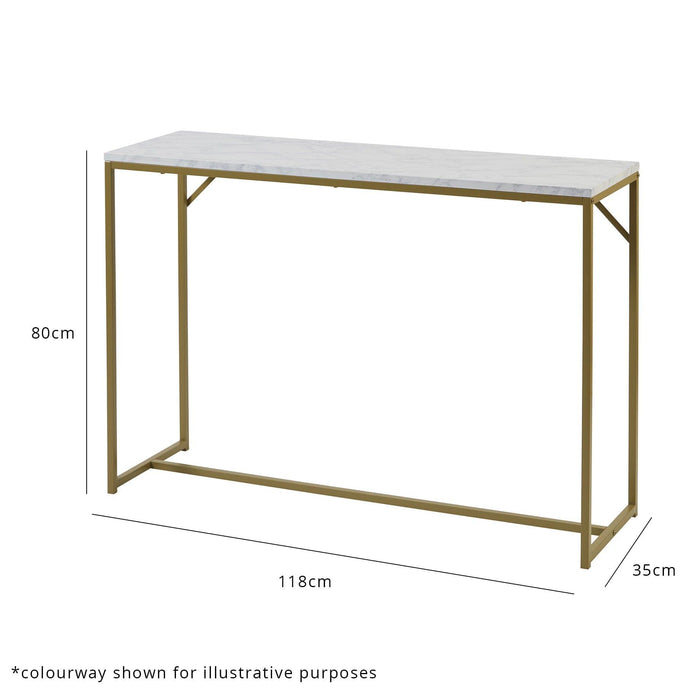 Outlet - Jay console table - concrete effect and chrome - Laura James
