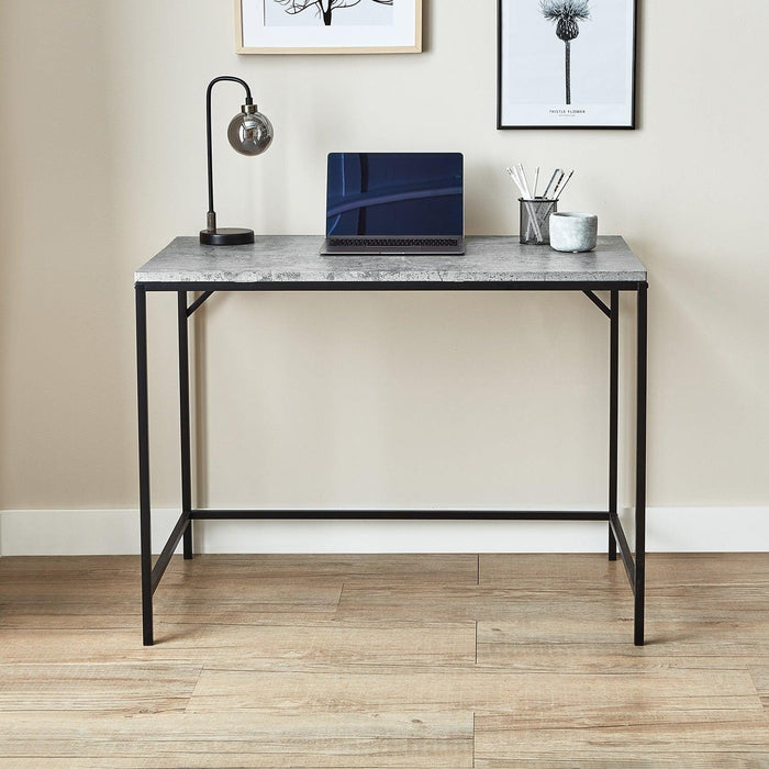 Jay desk - concrete effect and black - Laura James