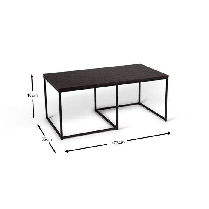 outlet-jay-large-coffee-table-black-frame-walnut-top - Laura James