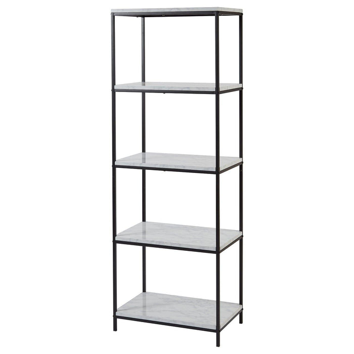 Outlet - Jay bookcase - marble effect and black - Laura James