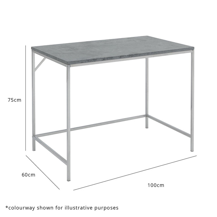 Outlet - Jay desk - marble effect and chrome - Laura James
