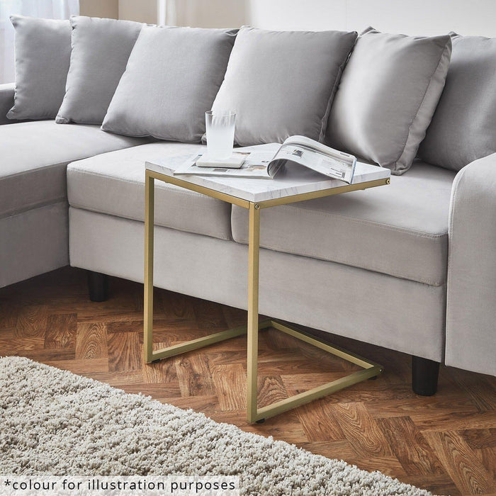 Jay nest of tables - Marble effect and chrome - Laura James
