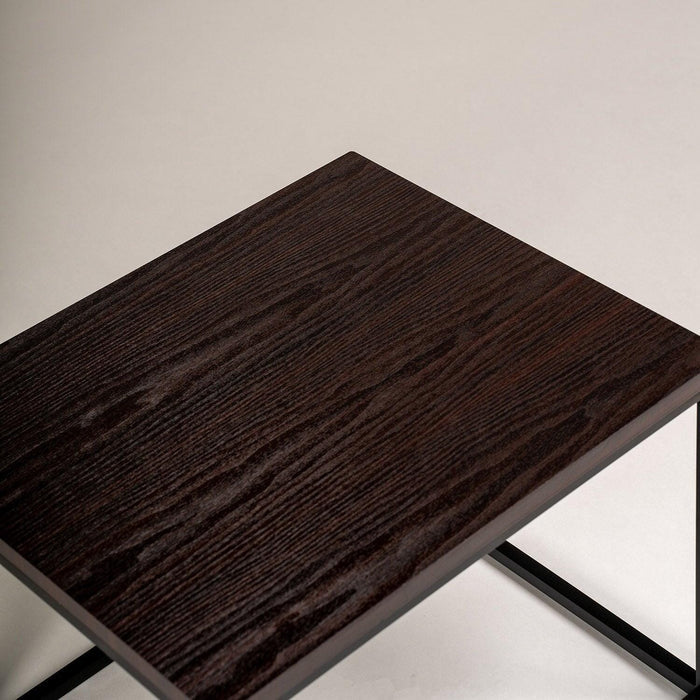 Jay side table - walnut and black - Laura James