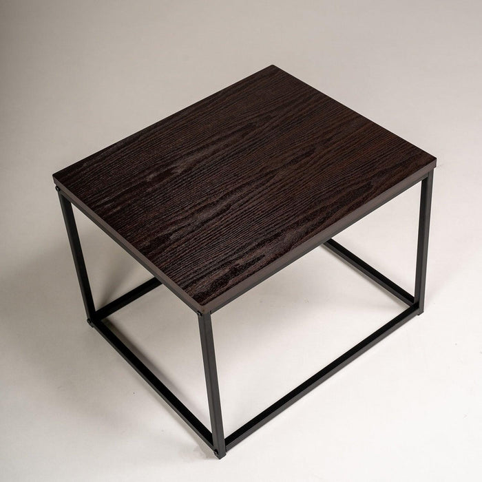 Jay side table - walnut and black - Laura James
