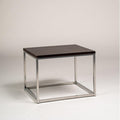 Jay side table - walnut effect and chrome