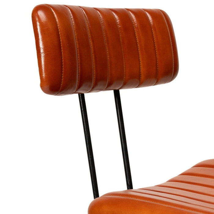 Jayden Tan Leather Bar Stool