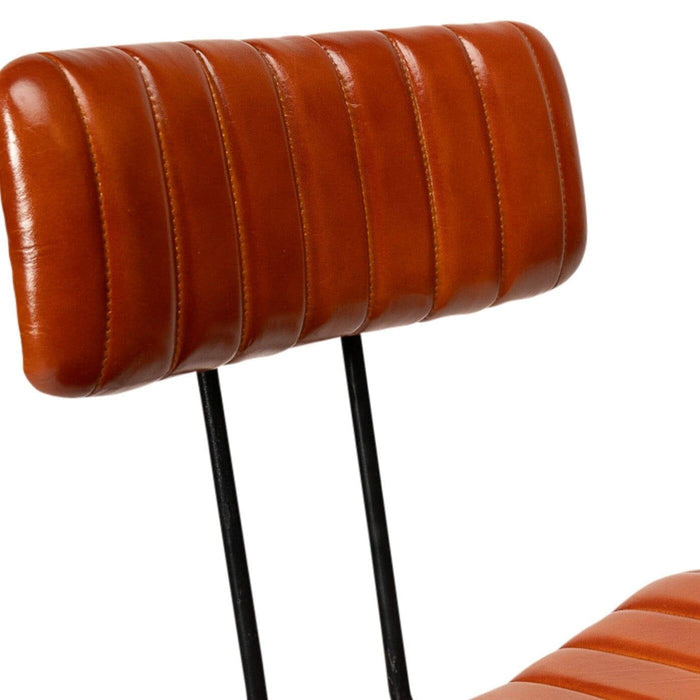 Jayden Tan Leather Bar Stool