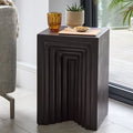 Karasi Concrete Rectangular Side Table - Black - Laura james