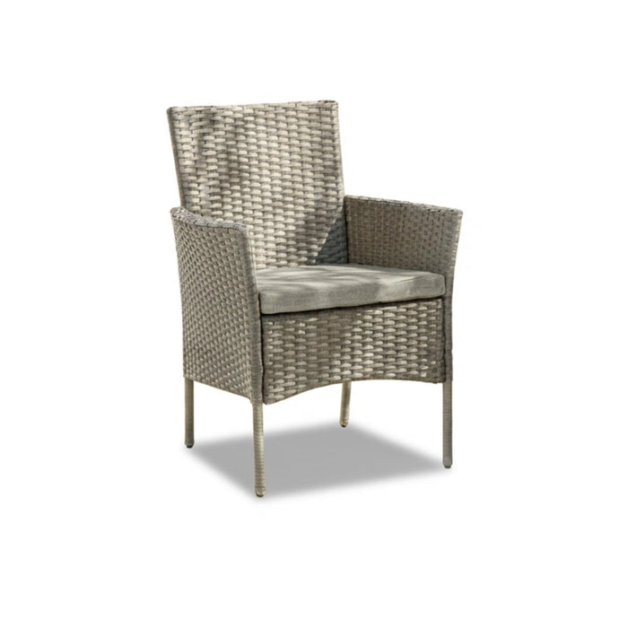 Kemble 2 Seater Rattan Bistro Dining Set - Light Grey - Laura James