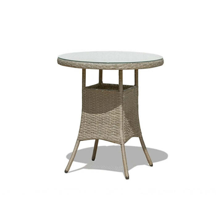 Kemble 2 Seater Rattan Bistro Dining Set - Light Grey - Laura James