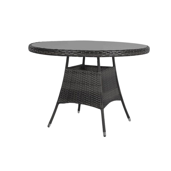 Kemble 4 Seater Outdoor Round Dining Table - Black - Laura James