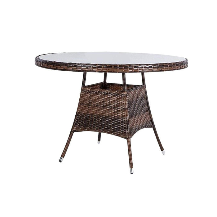Outlet - Kemble 6 Seat Round Dining Table - Brown - Laura James