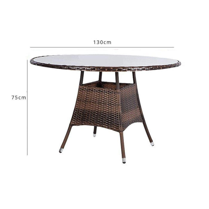 Outlet - Kemble 6 Seat Round Dining Table - Brown - Laura James