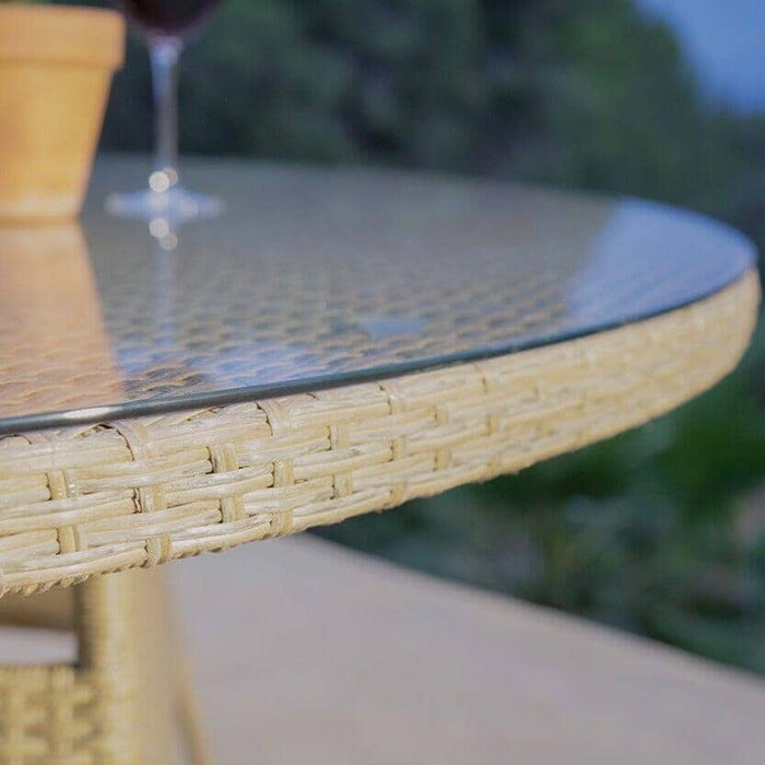Outlet - Kemble Bistro Outdoor Dining Table - Natural Brown - Laura James