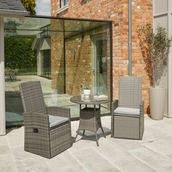 Kemble/Marston Outdoor Reclining Chair with Cushion - Grey - Laura James